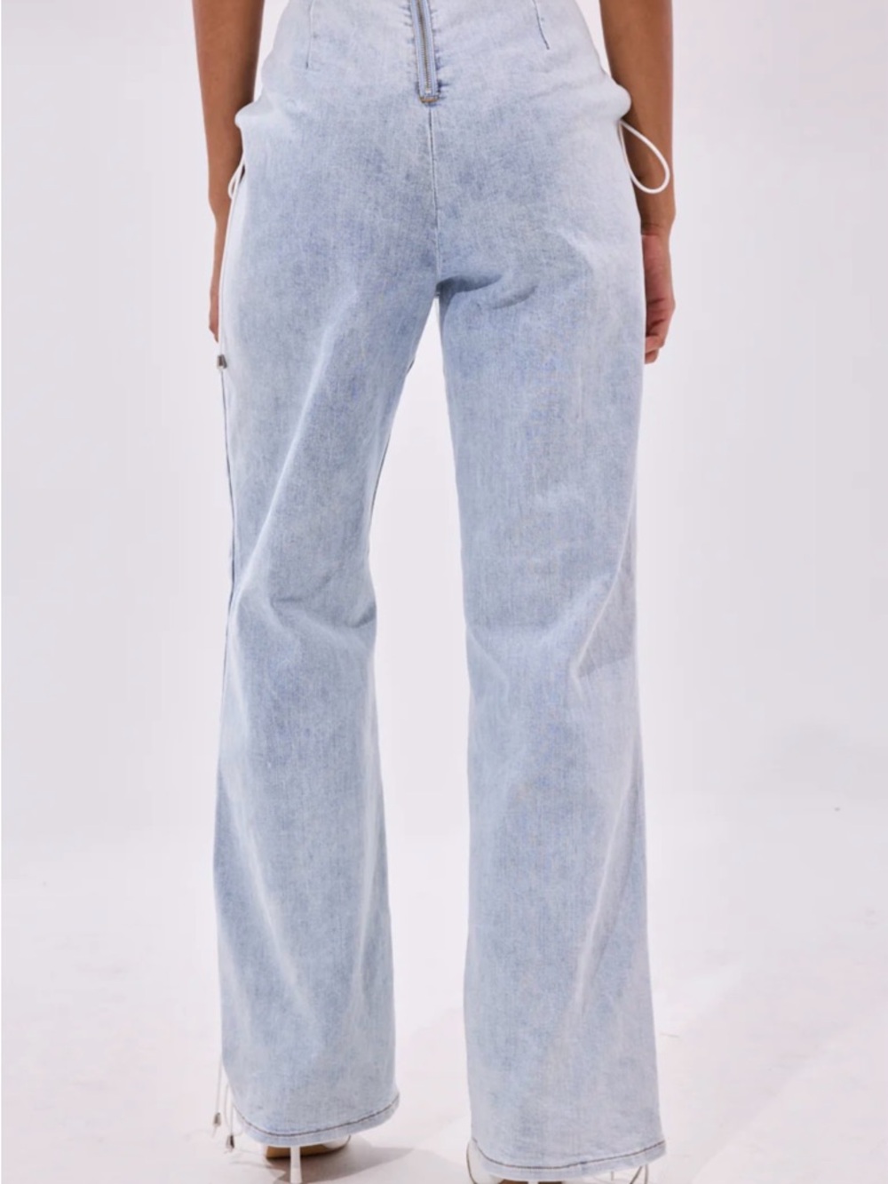 Feeling Blessed Lace Up Denim - Picture 3 of 4